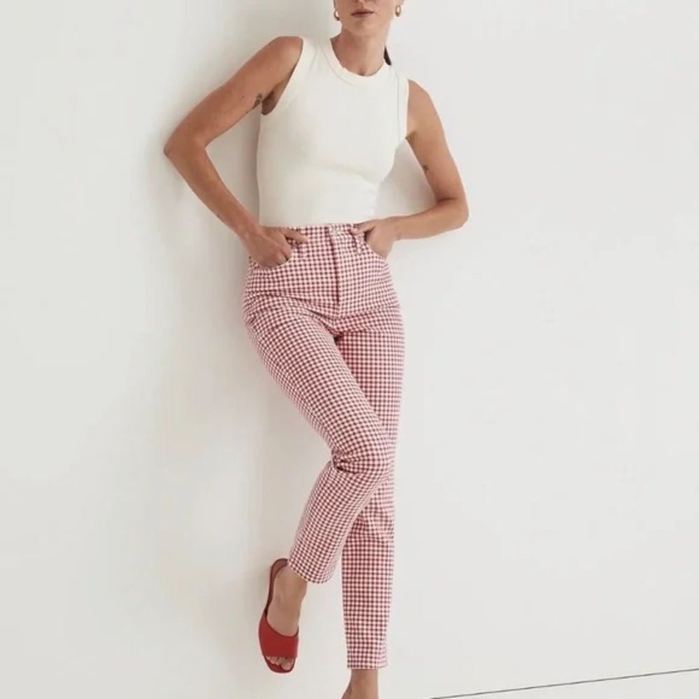 Madewell- The Perfect Vintage Jean in Gingham Check (NWT)